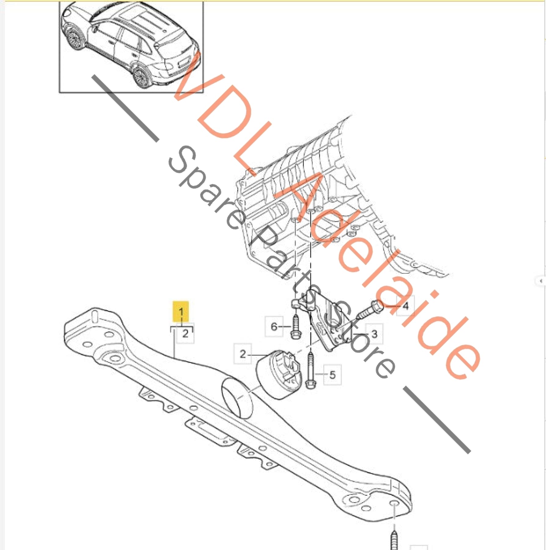 95834122560 7PX399227X  Porsche Cayenne 92A 958 Gearbox Carrier Mount Frame Bracket 95834122560 7PX399227X