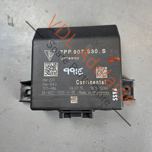 7PP907530S    Porsche 911 991 Gateway Control Unit 7PP907530L 7PP907530R 7PP907530S
