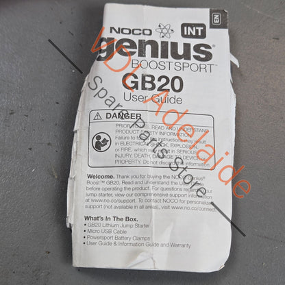 GB20    NOCO GB20 Genius Boost Sport 400A Lithium Jump Starter