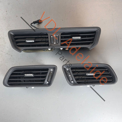 99155214100 99155213100 99155213200  Porsche 911 991 Exclusive Option Set of Air Vents Black Leather with Black Stitching