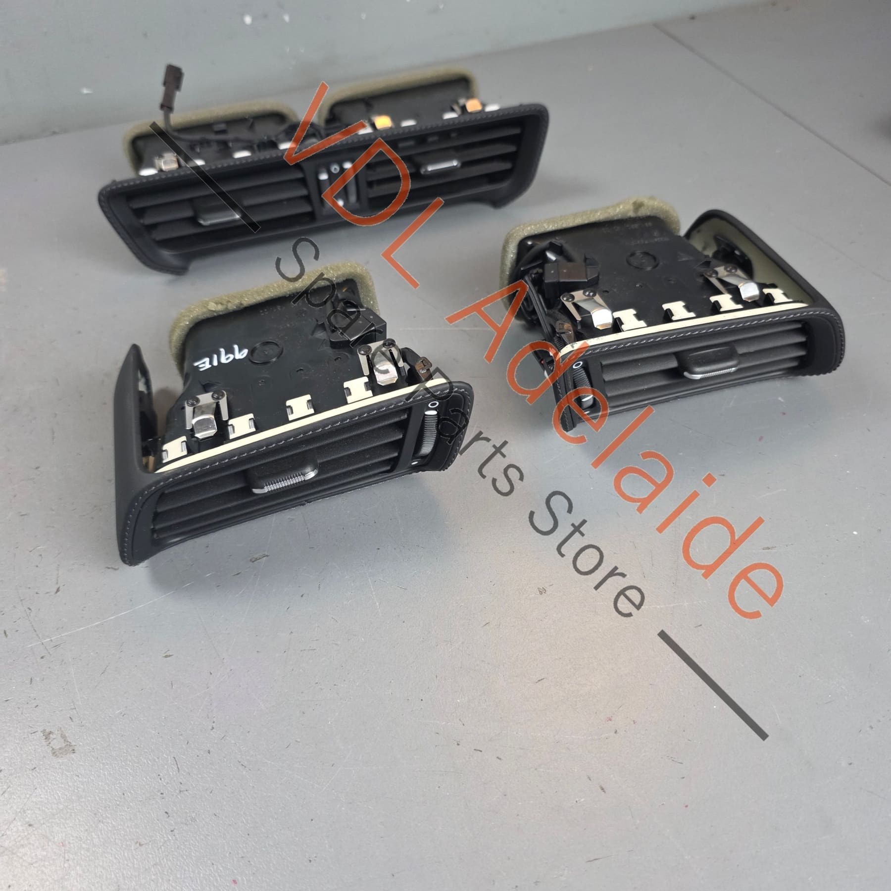99155214100 99155213100 99155213200  Porsche 911 991 Exclusive Option Set of Air Vents Black Leather with Black Stitching