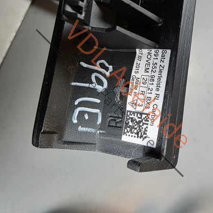 99155298121BX3 99155398102BX3   Porsche 911 991 Carbon Dash & Door Trim Interior Kit Genuine OEM