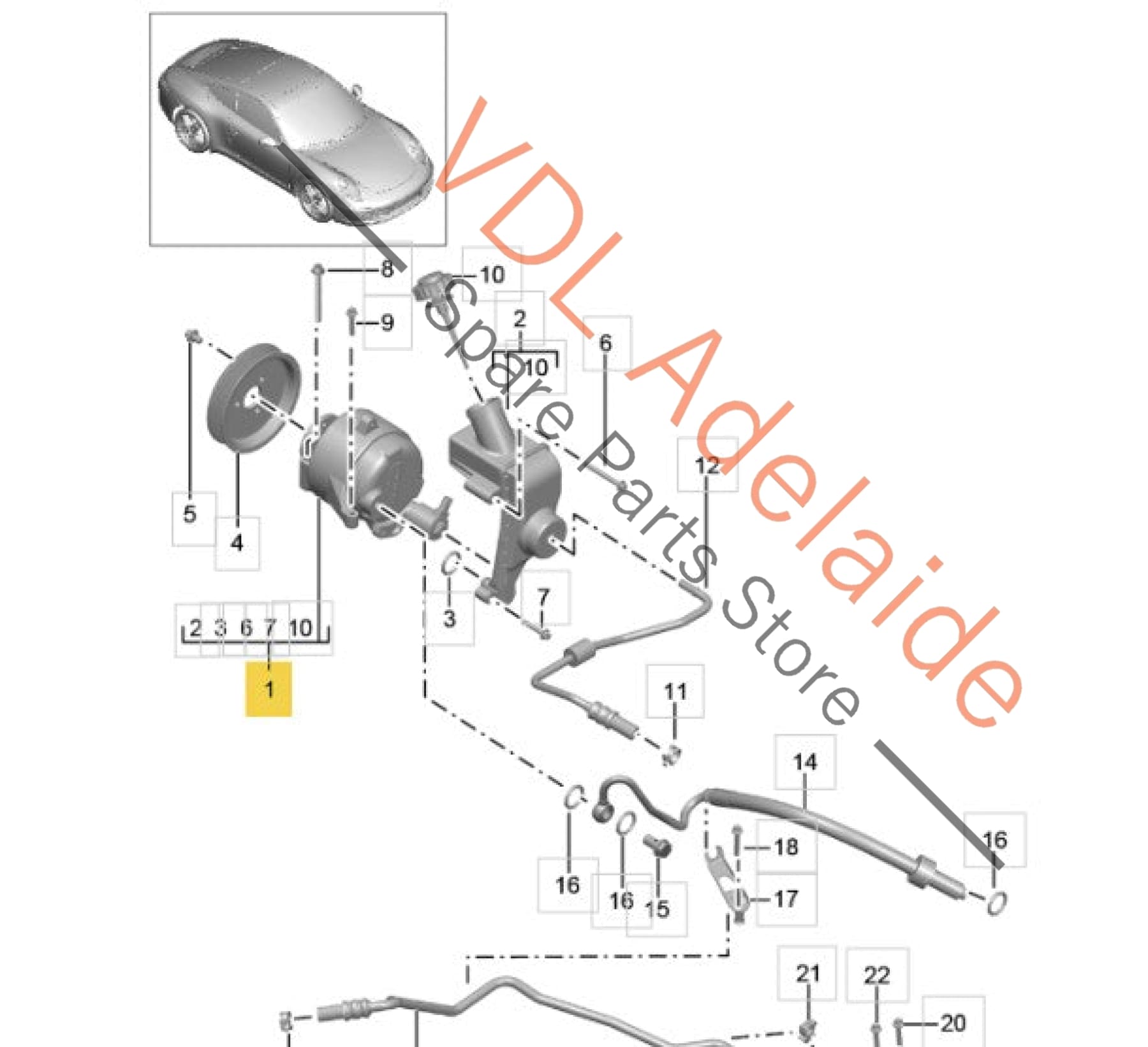 9A135902104 0PB422140A   Porsche 911 PDCC Pump Hydraulic Unit 0PB422140A 9A135902104 9A135992103 13xxxkm
