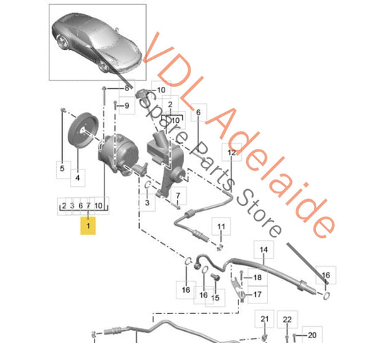 9A135902104 0PB422140A   Porsche 911 PDCC Pump Hydraulic Unit 0PB422140A 9A135902104 9A135992103 13xxxkm
