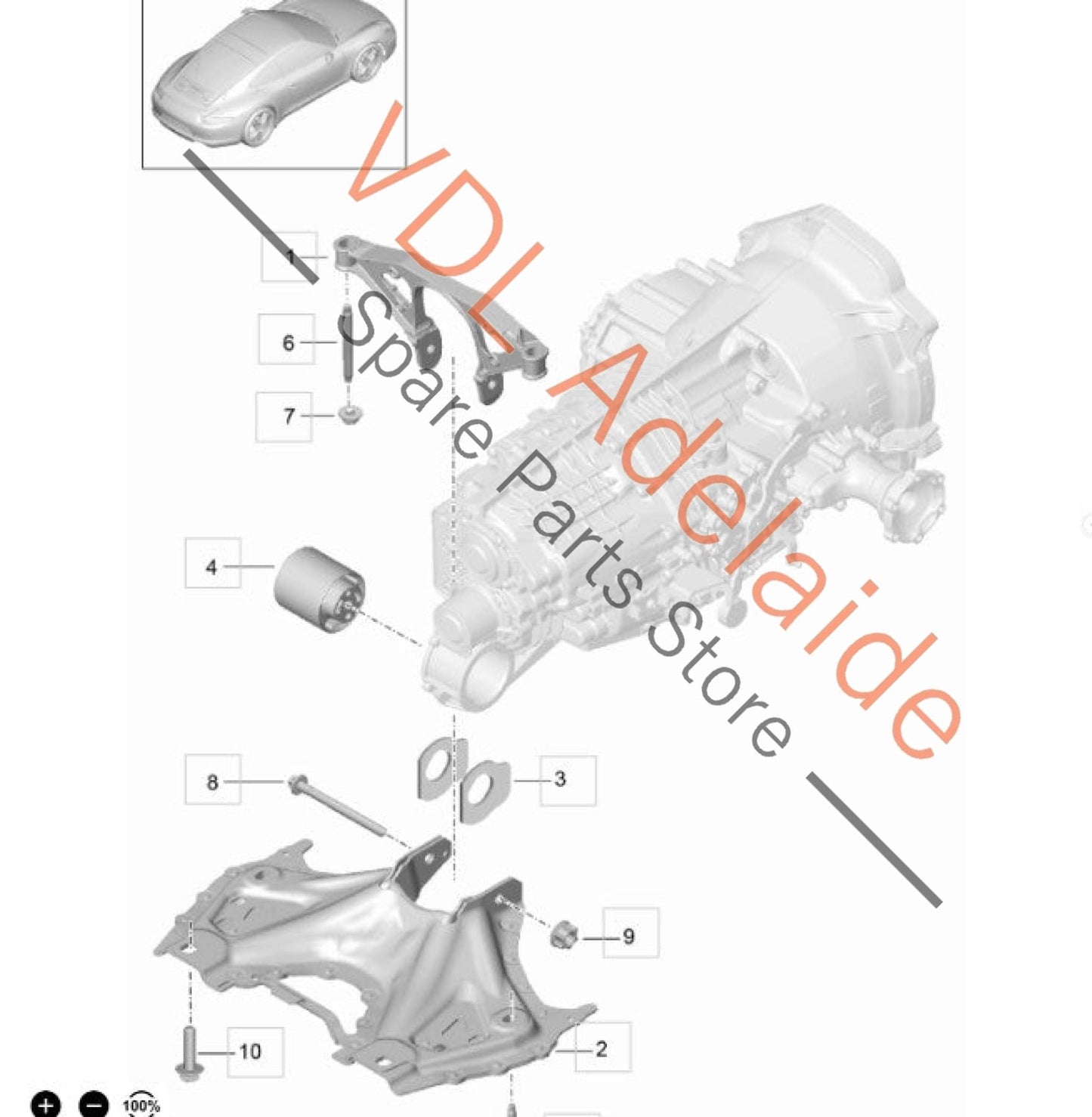 991375114 99137511403 99137503904  Porsche 911 991 Gearbox Mounting Bracket Crossmember 99137511403 99137503904
