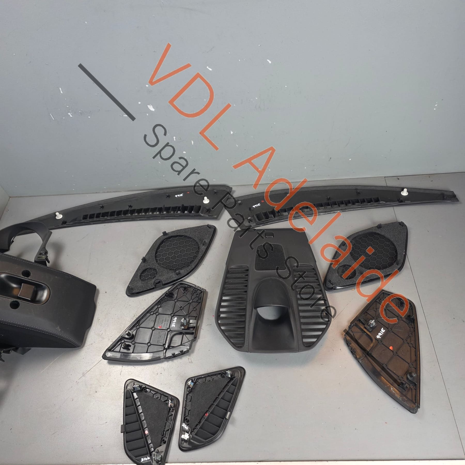99155215102 99155257501 99155237502  Porsche 911 991 Exclusive Design Black Leather Stiched Trim Kit for Upper Dashboard & Chrono