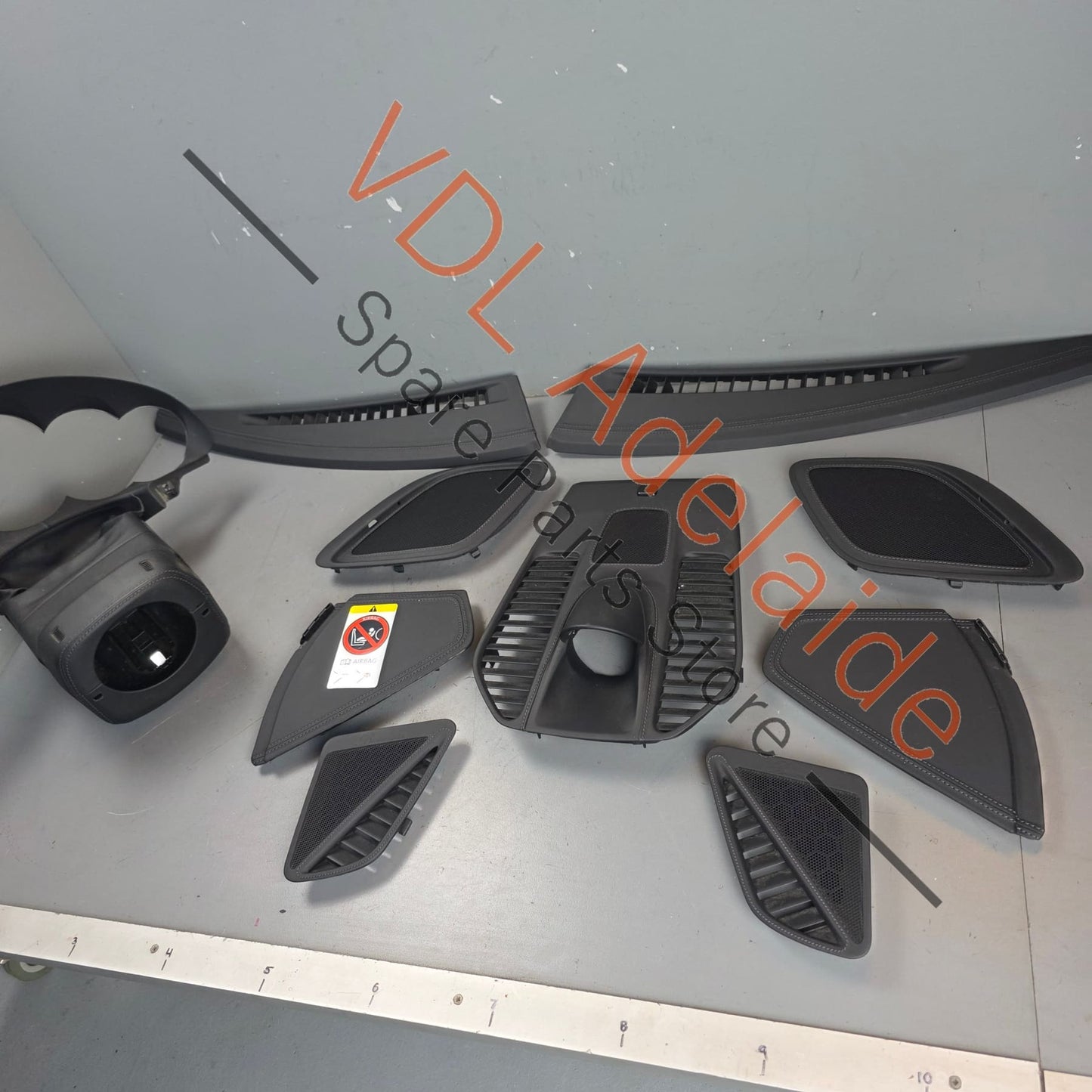 99155215102 99155257501 99155237502  Porsche 911 991 Exclusive Design Black Leather Stiched Trim Kit for Upper Dashboard & Chrono