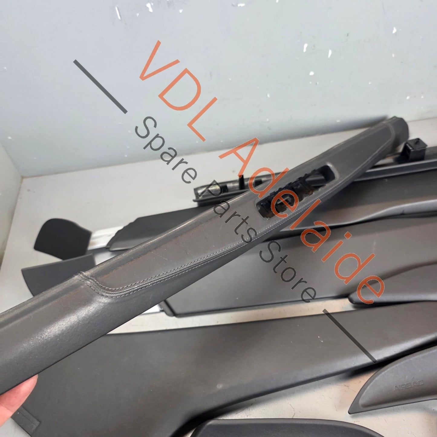 99155311101 99155313101   Porsche 911 991 Exclusive Design Black Leather Stiched Trim Kit Sill Trim Fuse Cover Door Inlays Centre Console