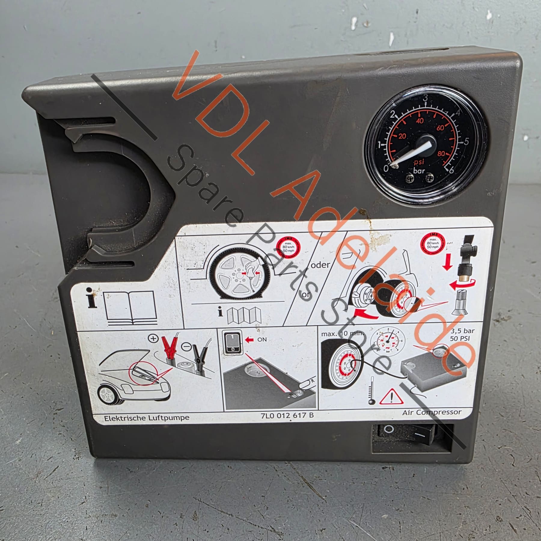 958012617 7L0012617B  Porsche Audi VW Emergency Tyre Pump Air Compressor 958012617 7L0012617B