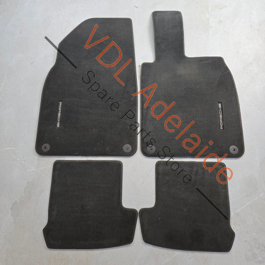    Porsche 911 991 Set of Black Floor Mats Genuine OEM