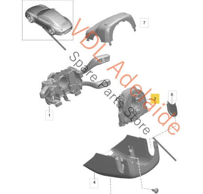 95865256803 95865256804 7PP953568AP Porsche 911 991 Clockspring Steering Angle Sensor 95865256803 7PP953568AP