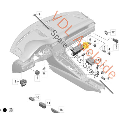 99165320311 99165320320  Porsche 911 991 Air Conditioning Climate Switch 99165320311 99165320320