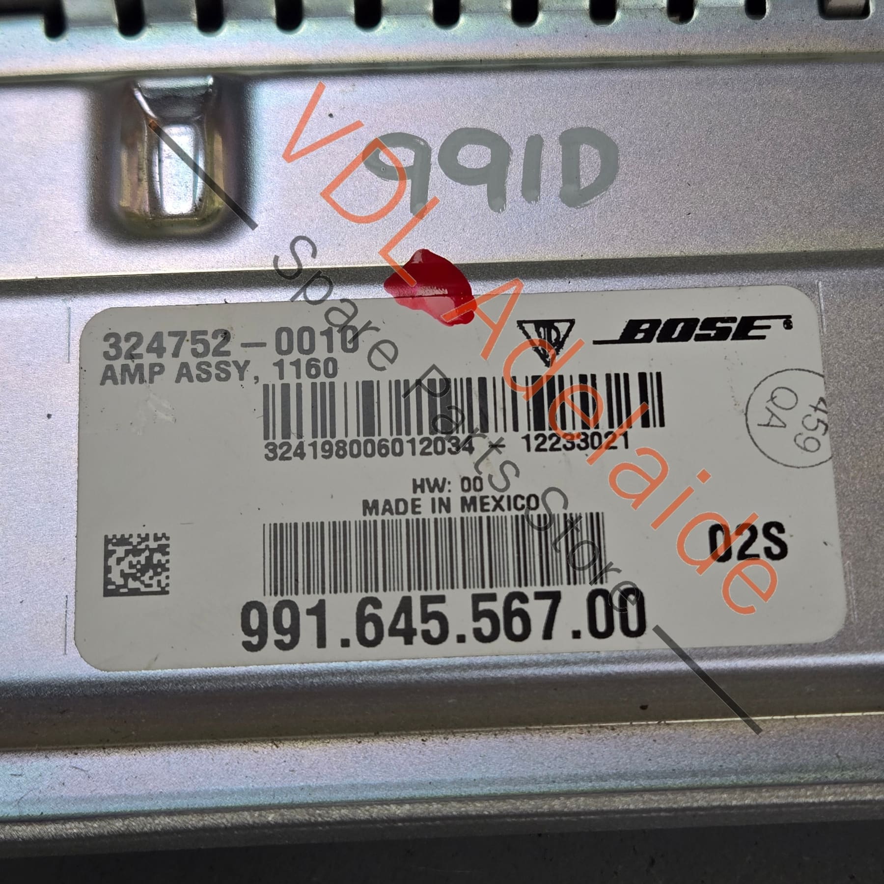 99164556700   Porsche 911 991 Bose Auxiliary amplifier for bass loudspeaker Subwoofer 99164556700
