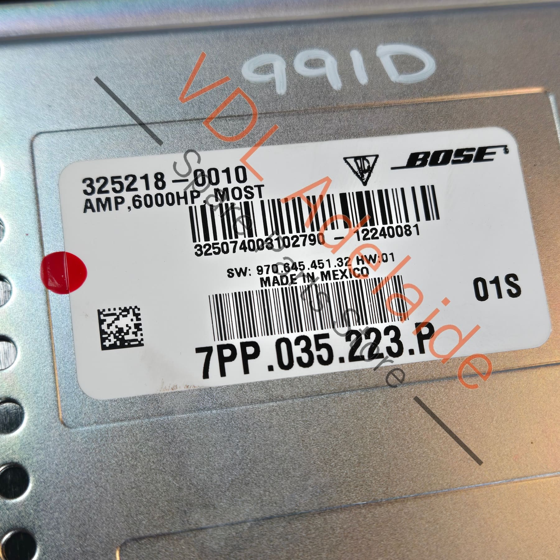 7PP035223P 7PP035223AA  Porsche BOSE Audio Amplifier Amp 7PP035223P 95564530201 7PP035223AA