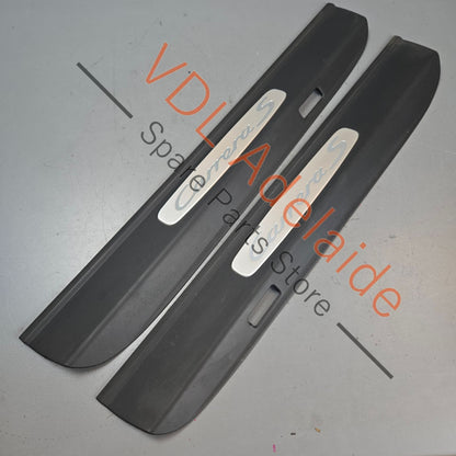 99155530314 99155530414  Porsche Carrera 2 Door Sill Trim Set Strip Aluminium 99155530314 99155530414
