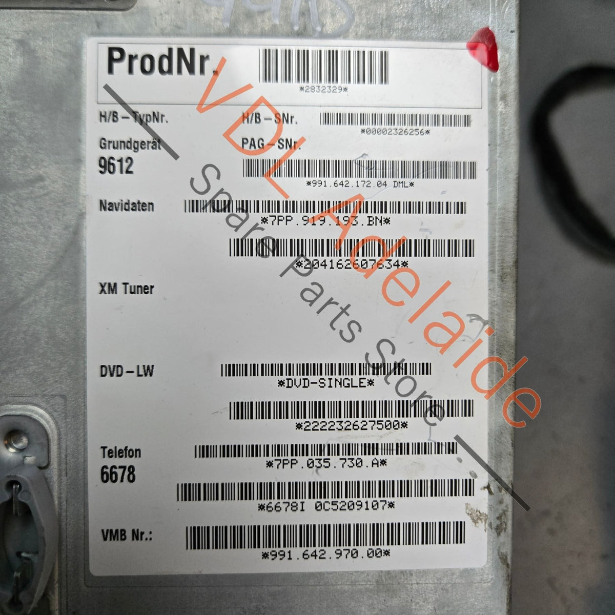 99164297000 99164217204  Porsche 991 991.1 Radio Nav Unit 991642970X DML 99164217204 99164297000