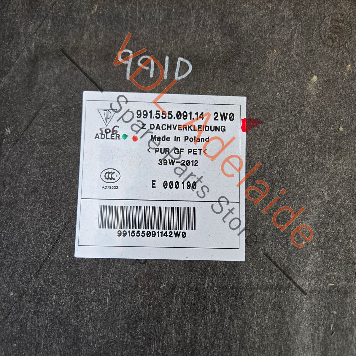 99155509114 991555091142W0 99155509126 Porsche 911 991 Alcantara Roof Lining Trim 99155509114 2W0 99155509126