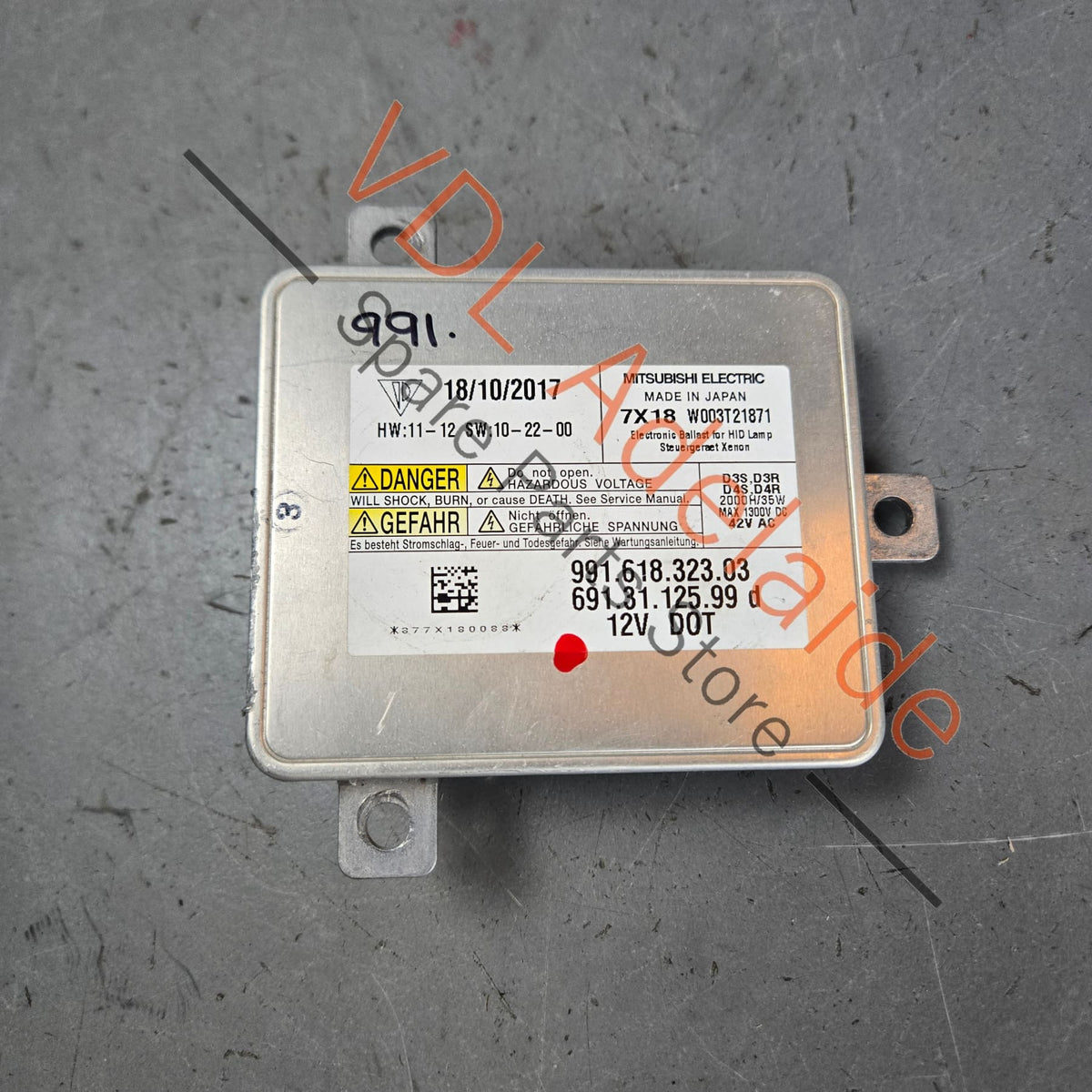 99161832303   Porsche 911 991.2 Xenon Headlight Control Unit Module 99161832303