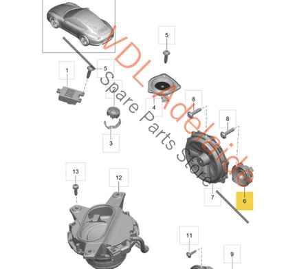 7PP035415F   Porsche 911 991 Mid Speaker BOSE 7PP035415F