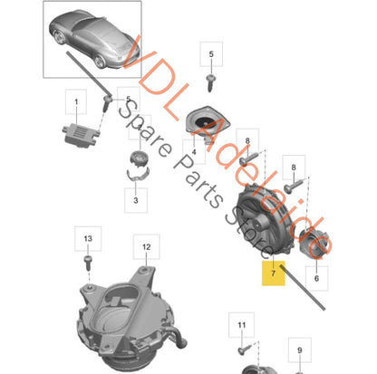 7PP035454P 7PP035454E  Porsche 911 991 Bass Speaker BOSE 7PP035454P 7PP035454E