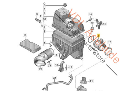 03L906461A    VW AFM Air Flow Sensor Meter 2.0 Diesel 03L906461A