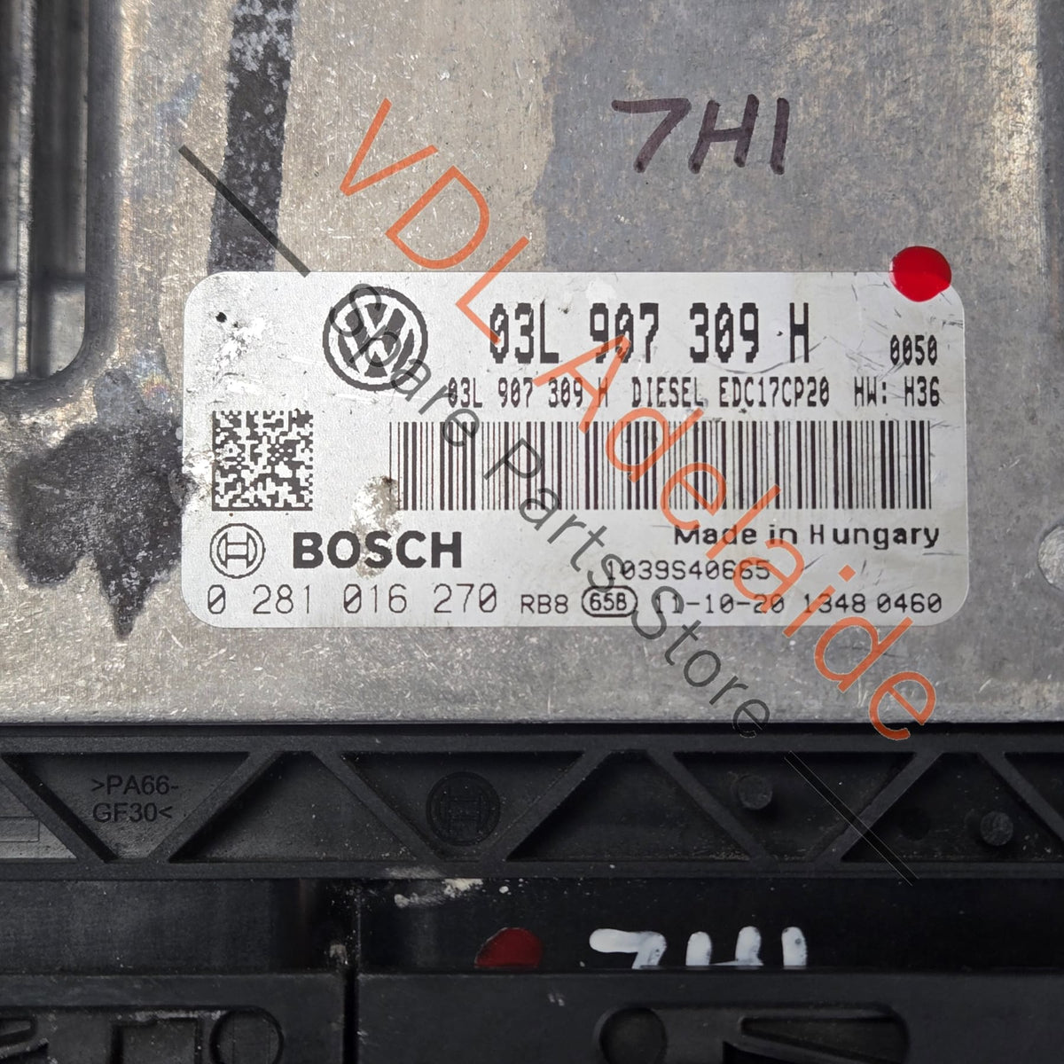 03L906022JD 03L907309H   VW Transporter CFCA Engine ECU 03L907309H 03L906022JD 0281016270