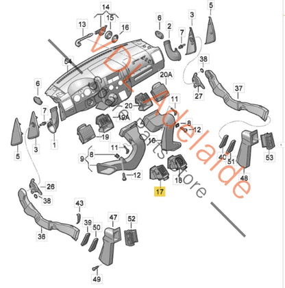 7E0815705C 7E0815705D   VW Transporter T5 Centre Left Air Vent 7E0815705C 7E0815705D