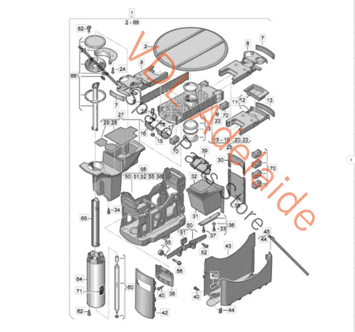 7E5861171N 7E5861171B   Genuine OE Accessory Foldaway Table VW Transporter T5 T6 Multivan Camper 7E5861171N 7E5861171B