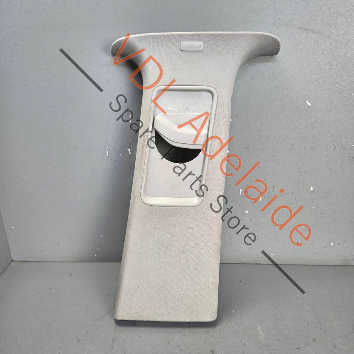 7E5867244F 7H5867244L   VW Transporter T5 T6 Right Side B Pillar Trim Upper pearl grey fabric