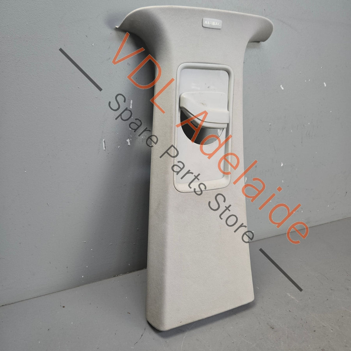 7E5867244F 7H5867244L   VW Transporter T5 T6 Right Side B Pillar Trim Upper pearl grey fabric