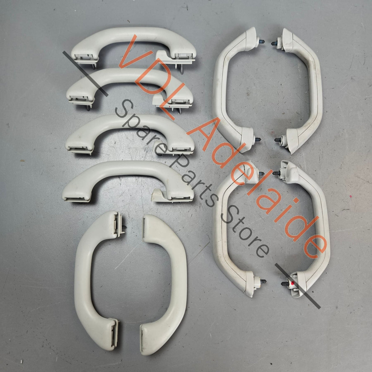 7E5857607 7H5857607F 7H0858638  VW Transporter T5 T6 Light Grey Roof Grab Handle Set