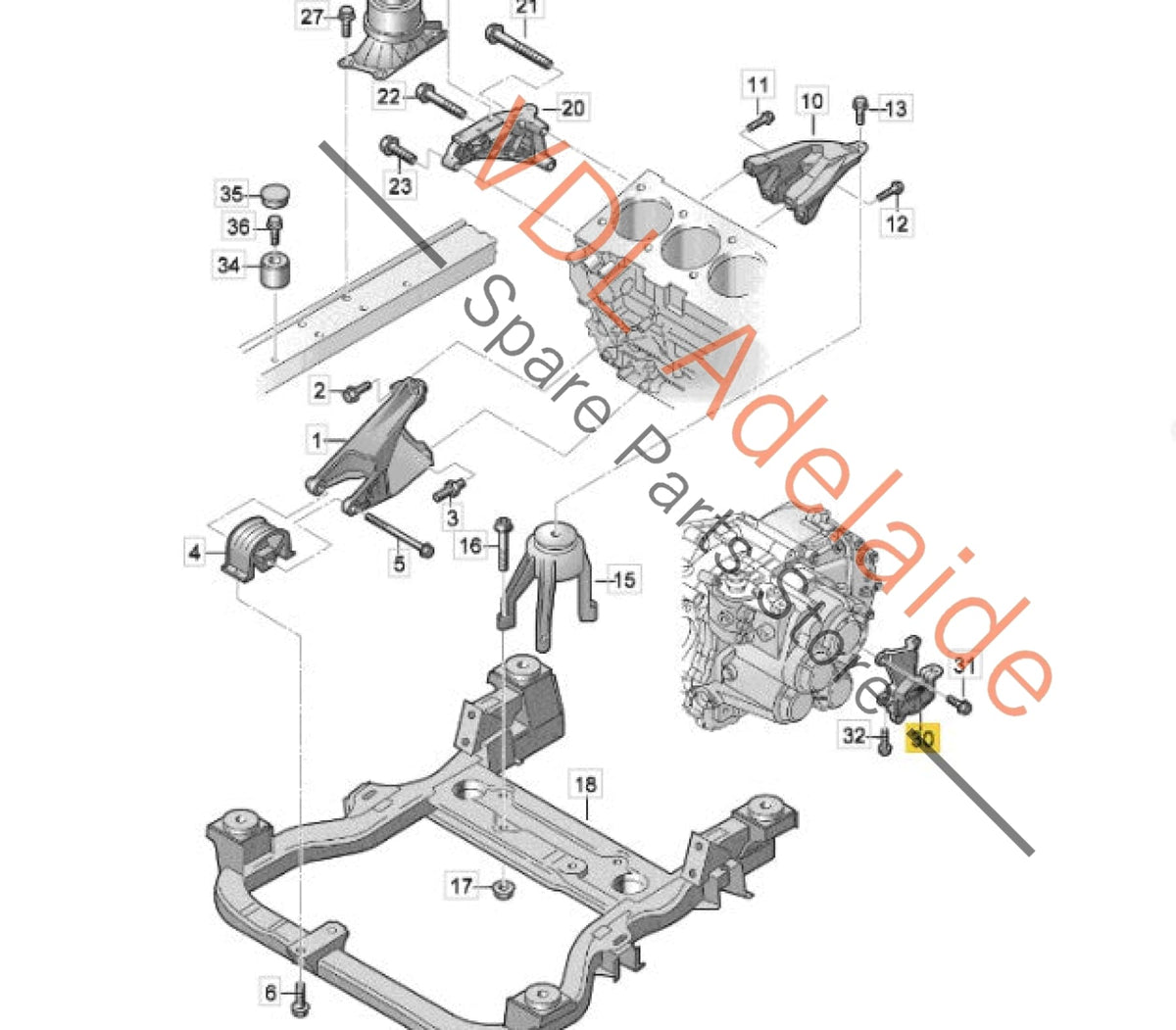 7E0399151A 7LA399151   VW Transporter T5 T6 Left Side Gearbox Mount Bracket 7E0399151A 7LA399151
