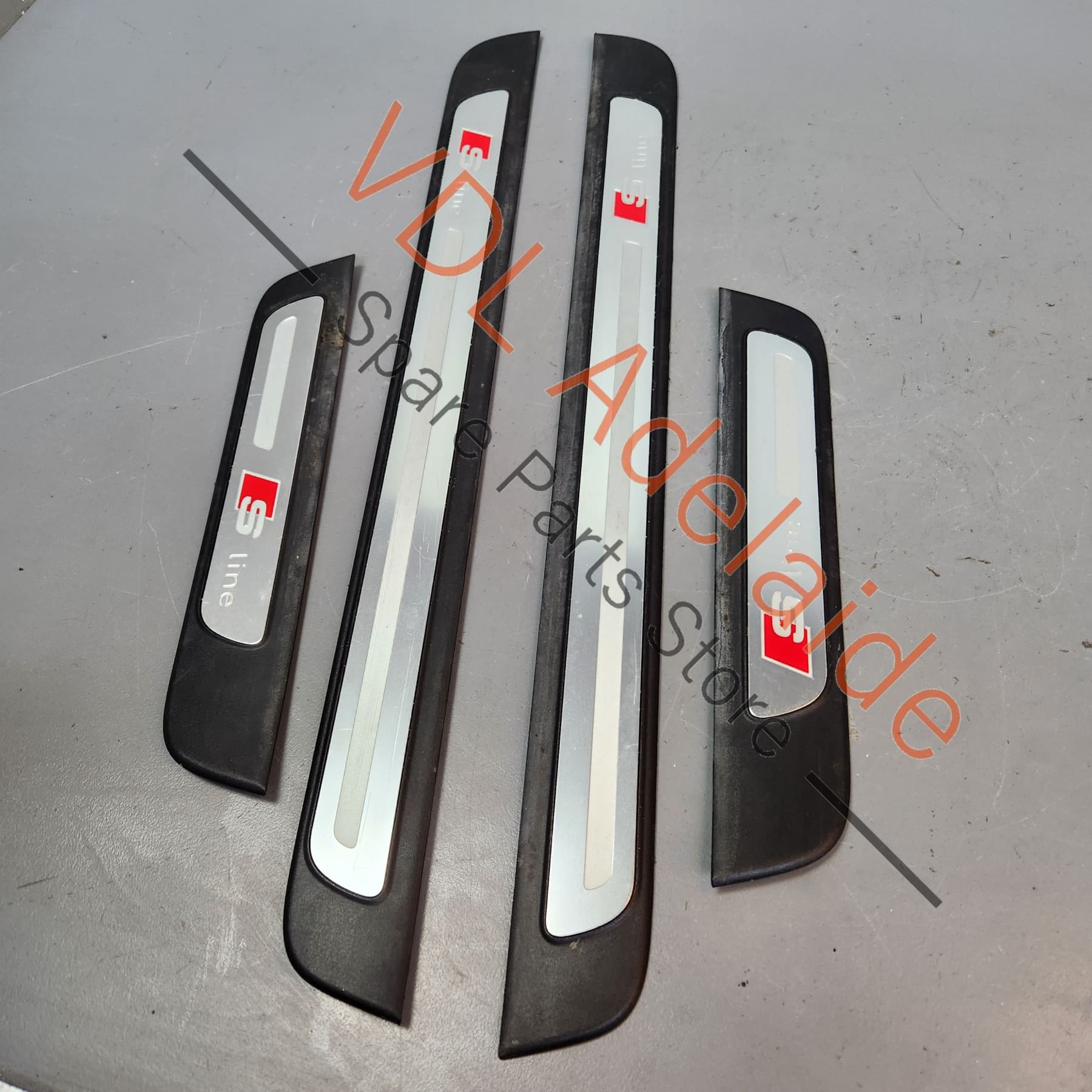 8K0853373B 8K0853374B 8K0853375B 8K0853376B Audi A4 B8 8K Set of 4dr Door Sill Trim Scuff Panel Covers "S Line"