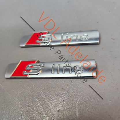8N0853601A    Audi A4 B8 8K Side Fender Guard S-Line Badge Inscription Pair 8N0853601A
