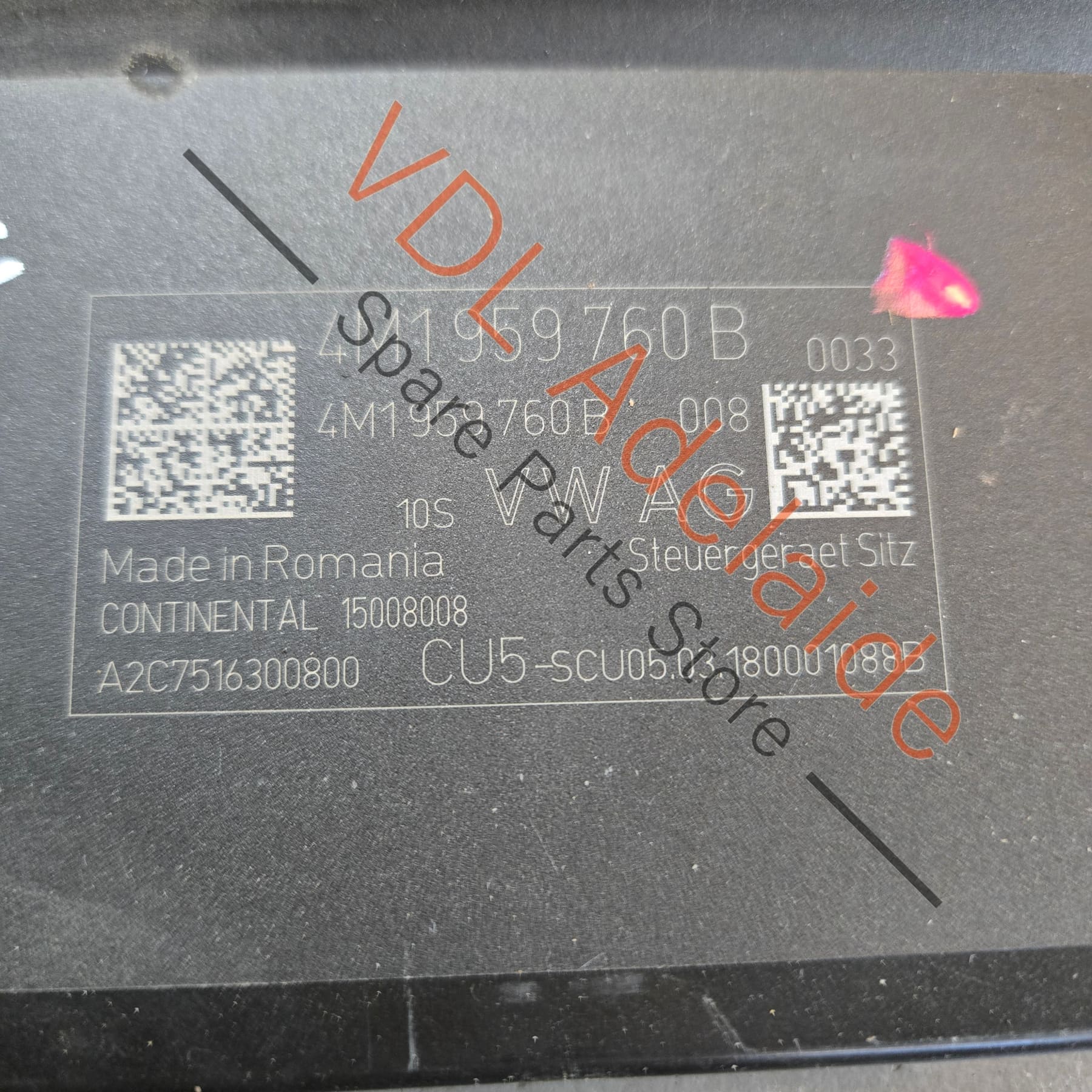 4M1959760B 9A795976000 992959760B  Porsche Seat Control Module 4M1959760B 9A795976000 992959760B