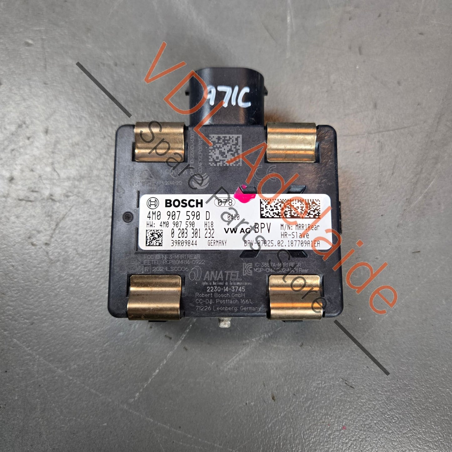 4M0907590D PAB907590 PAB907590B  Porsche Audi Volkswagen Rear Lane Change Assist Radar Sensor 4M0907590D Slave PAB907590 PAB907590B