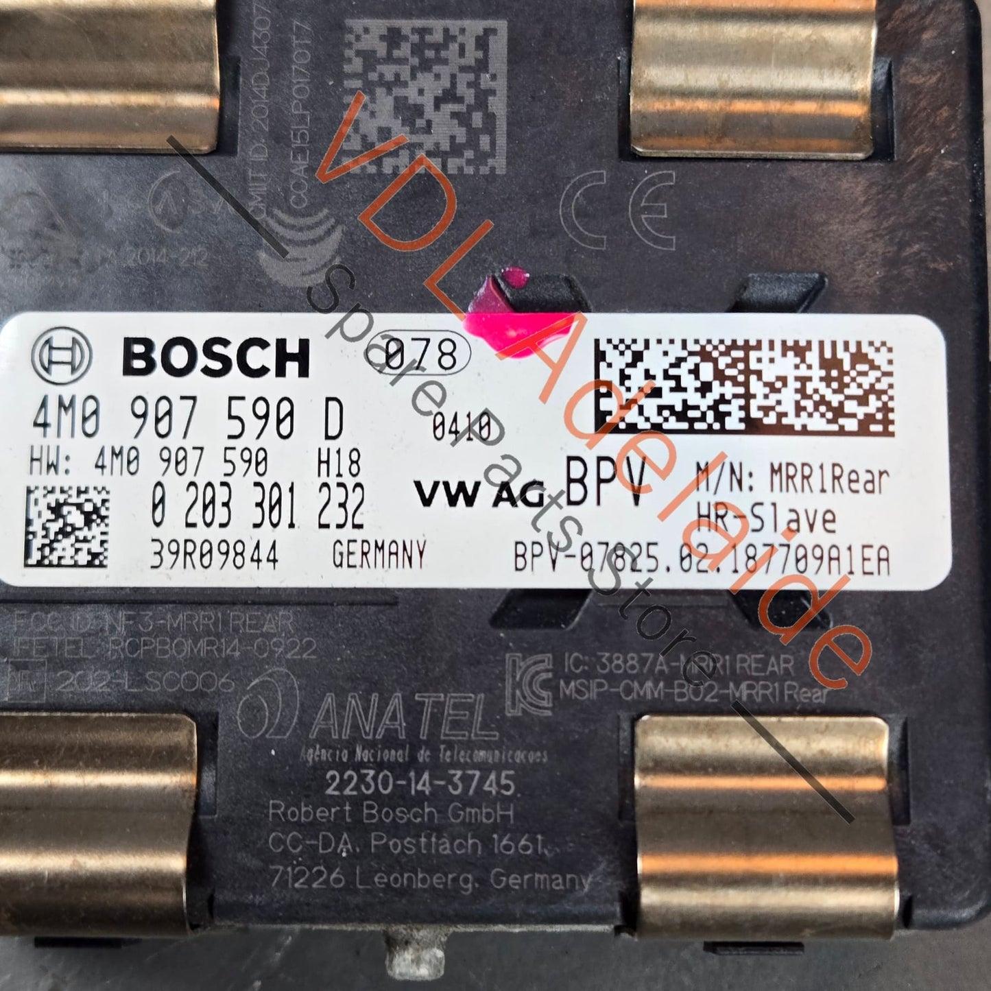 4M0907590D PAB907590 PAB907590B  Porsche Audi Volkswagen Rear Lane Change Assist Radar Sensor 4M0907590D Slave PAB907590 PAB907590B