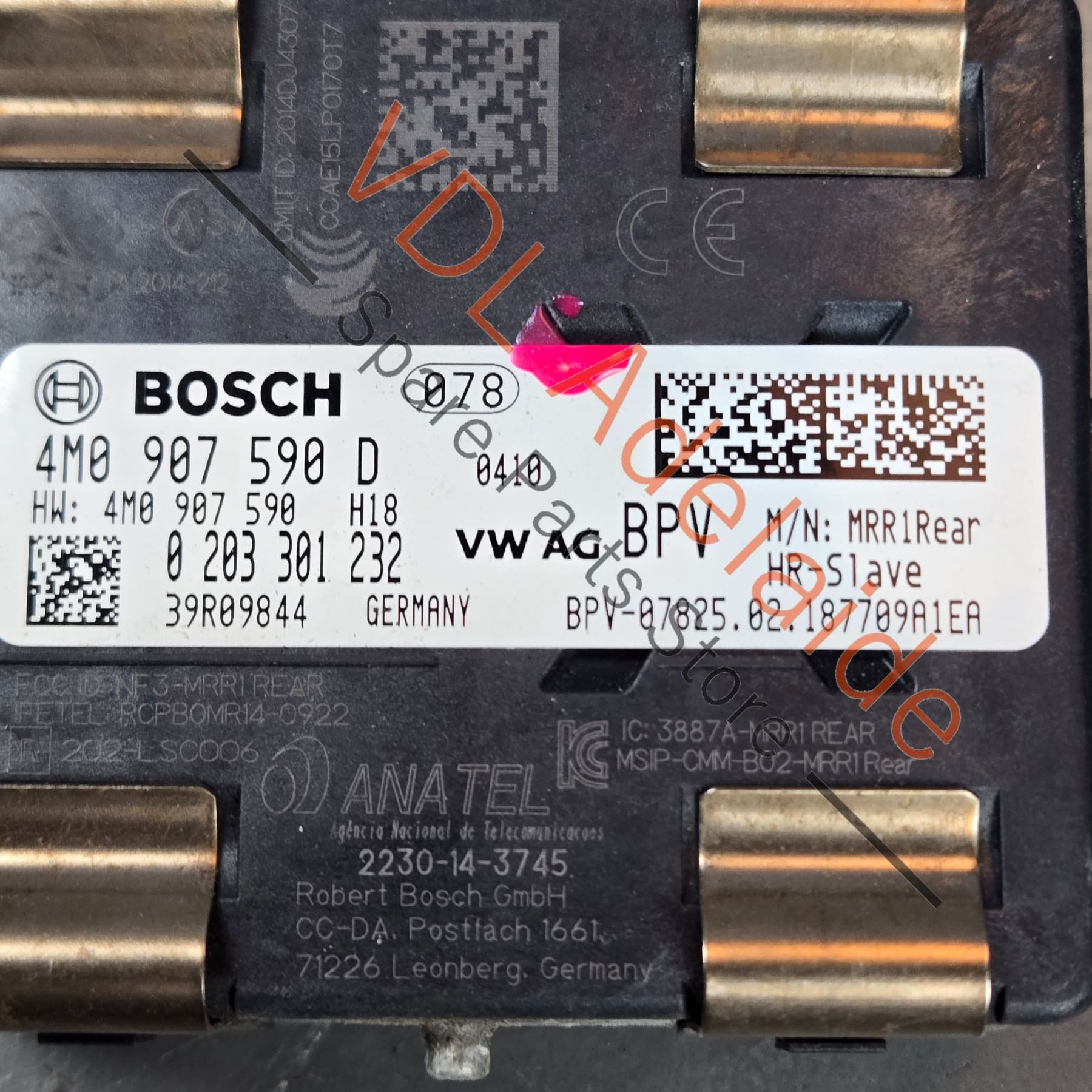 4M0907590D PAB907590 PAB907590B  Porsche Audi Volkswagen Rear Lane Change Assist Radar Sensor 4M0907590D Slave PAB907590 PAB907590B