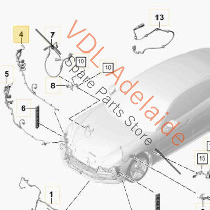 971972156 971972156A   Porsche Panamera 971 Wire Set Part Section Wiring Harness 971972156 971972156A