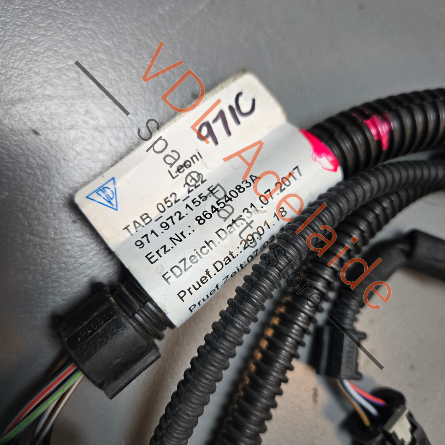 971972155 971972155E 971972155BS  Porsche Panamera 971 Wire Set Part Section Wiring Harness 971972155 971972155E