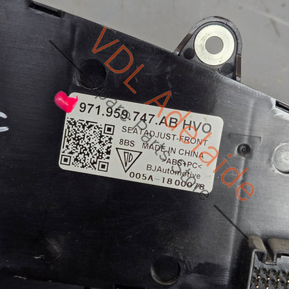 971959747S 971959747HVO 971959747  Porsche Panamera Switch module for left seat Black/Galvano Silver 971959747S 971959747 HVO