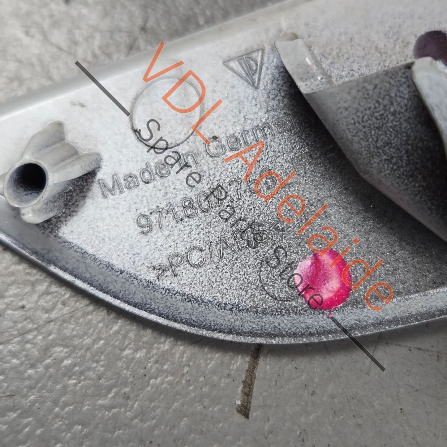 971807753    Porsche Panamera Cover Cap for Left Headlight Washer System White 971807753