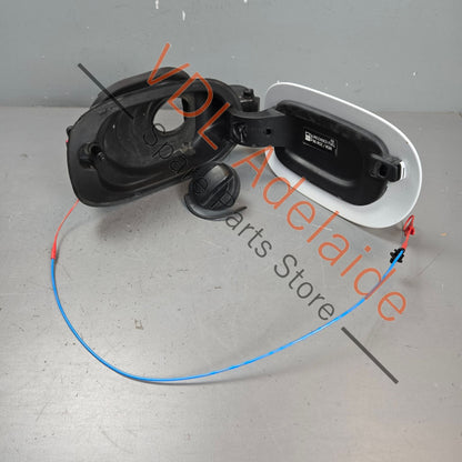 974809857 974809857A 974809857B  Porsche Panamera Fuel Filler Flap Door with Lock Actuator 974809857