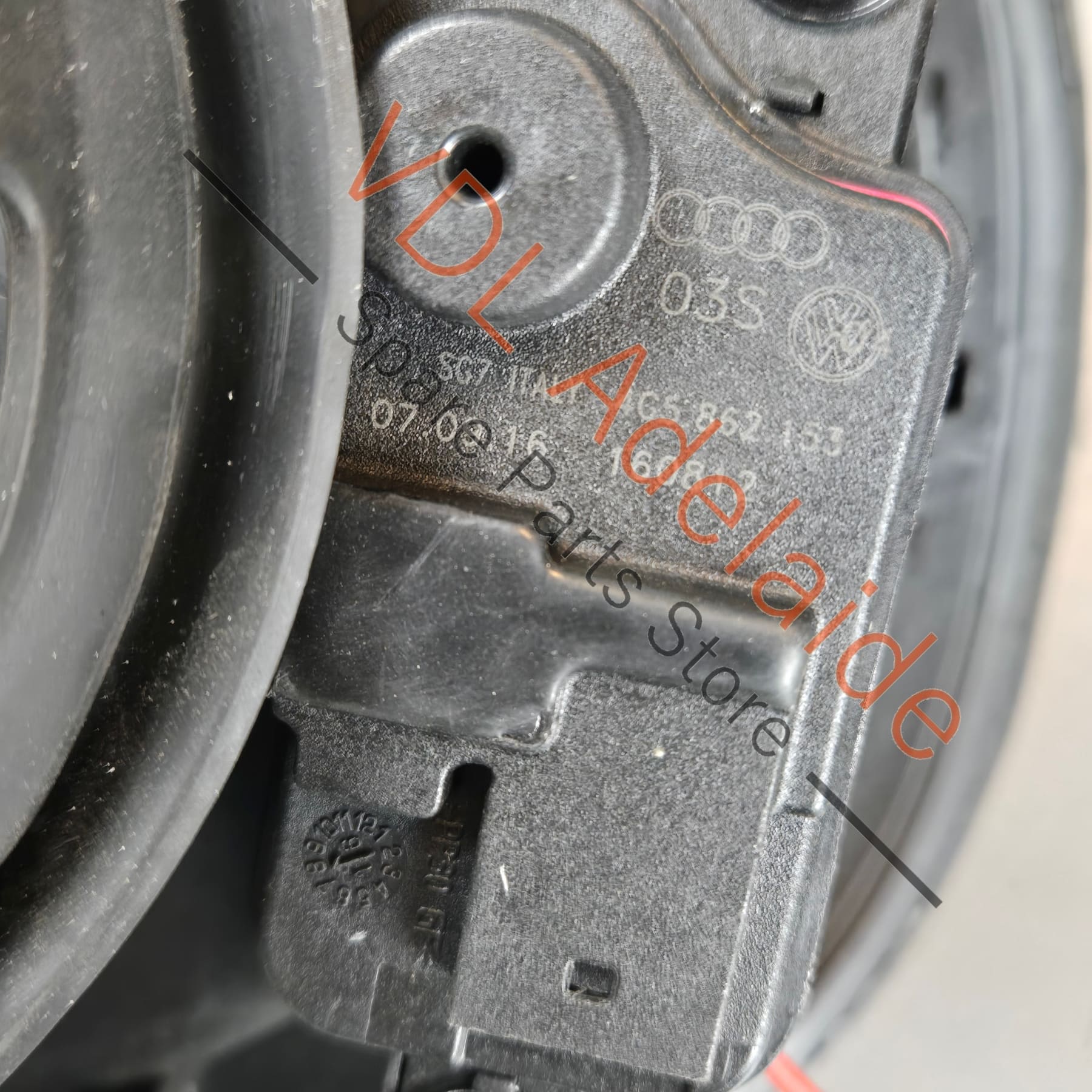 974809857 974809857A 974809857B  Porsche Panamera Fuel Filler Flap Door with Lock Actuator 974809857