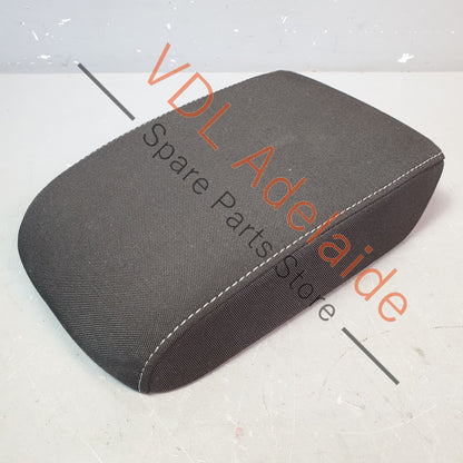 VW Golf R Mk7 Centre Console Armrest Lid Cover Black Cloth Grey Stitch