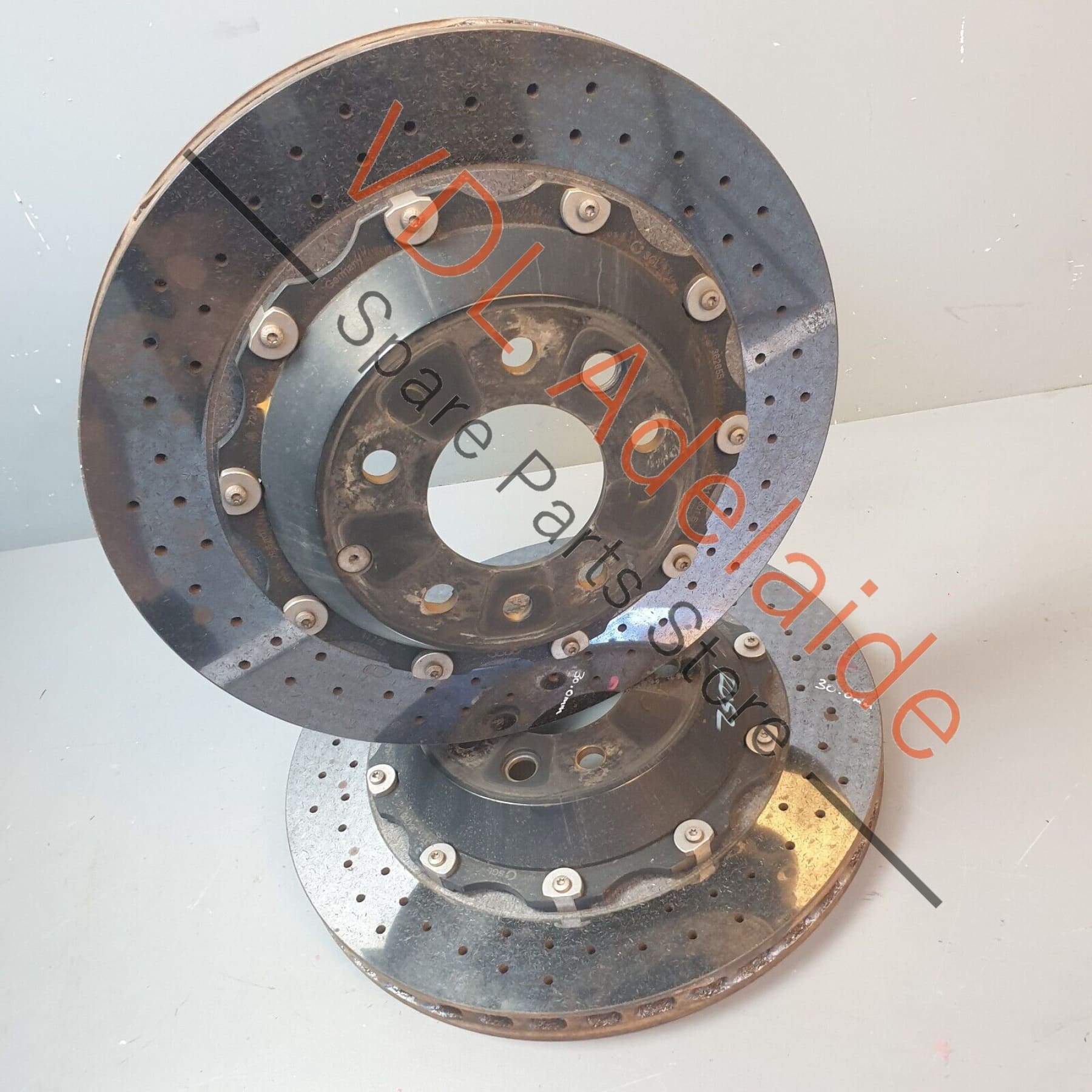 Audi Q7 6.0L V12 4L 2x Carbon Ceramic Brake Rotors 370 x 30 5x130