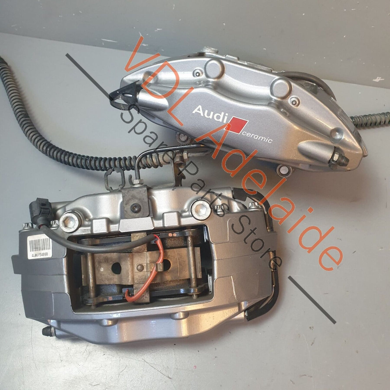 Audi Q7 6.0L V12 4L Pair of OEM Carbon Ceramic Brake Calipers 4 Piston