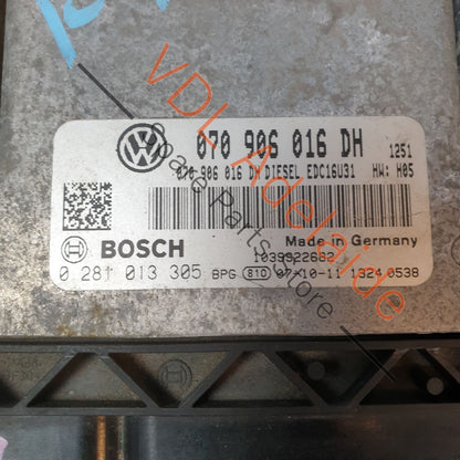 VW Touareg 7L Control Unit ECU for Diesel Engine 070906016DH