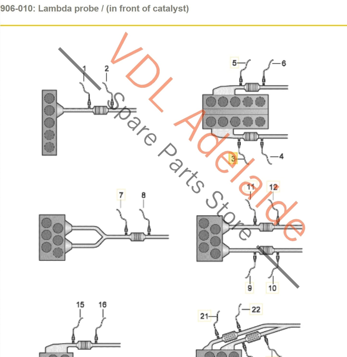 VW Touareg 7L Oxygen Sensor Lambda Probe 07Z906262G