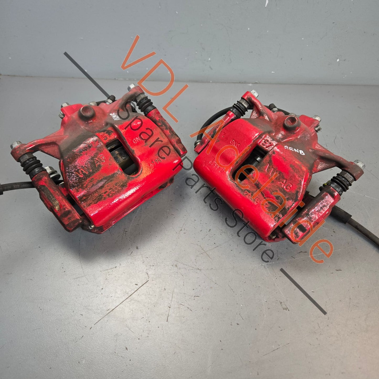 5G0615123 5G0615124C   VW Golf Gti MK7 Front Red Brake Caliper Housing Pair 5G0615123 5G0615124C